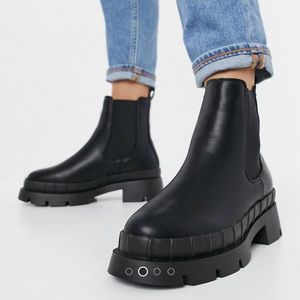 Asos wide fit size 11 chunky boots